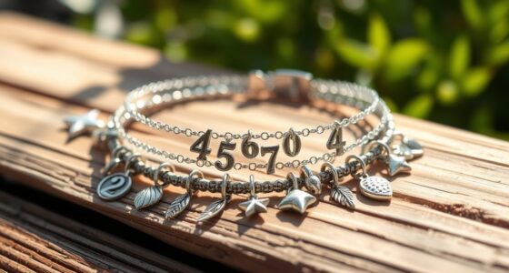 angel number charm bracelets