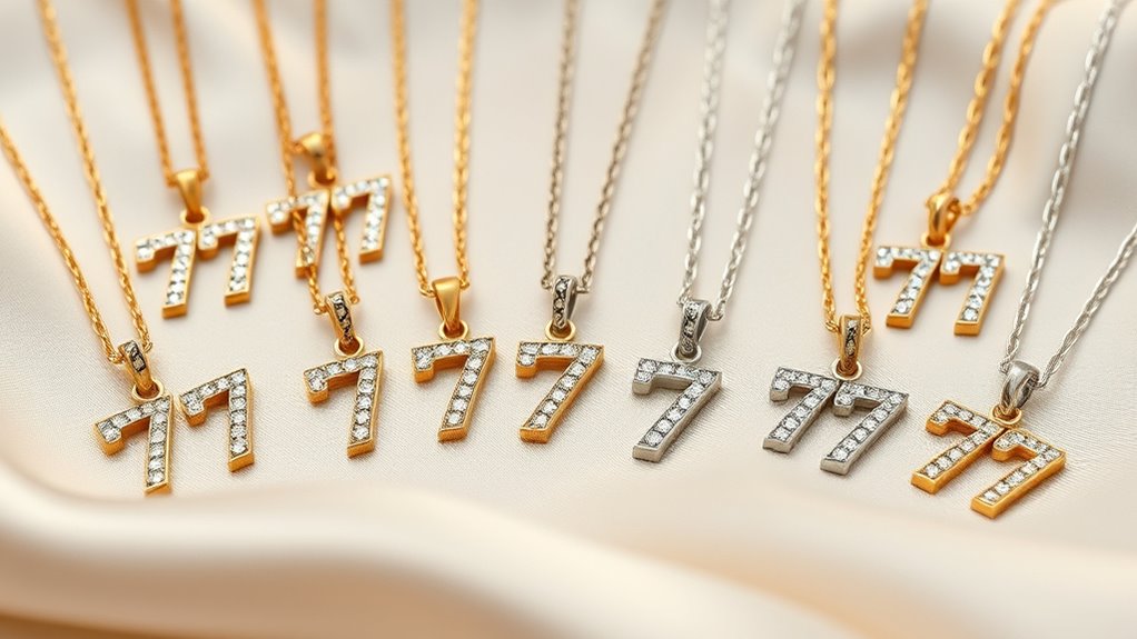 angel number necklace collection
