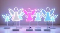 angel shaped neon light signs