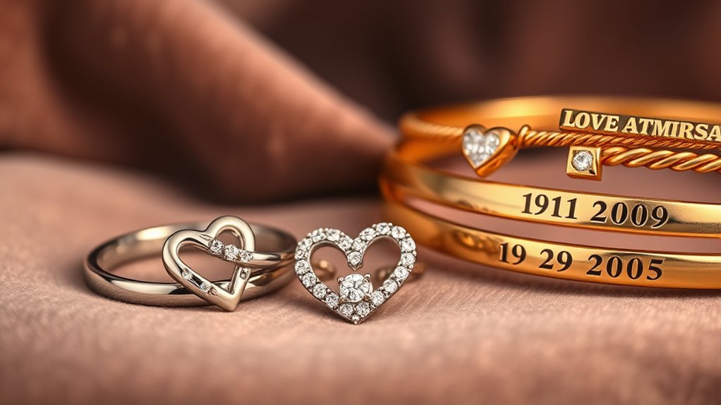 anniversary number jewelry gifts