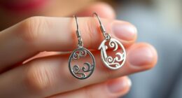 bold repeating number earrings