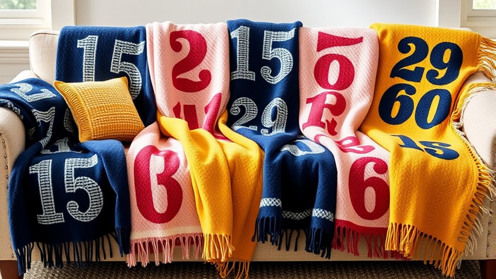 cozy stylish number blankets