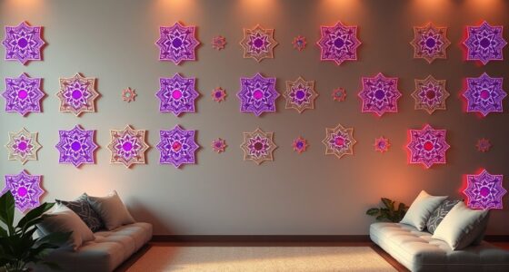 crystal grid wall decals