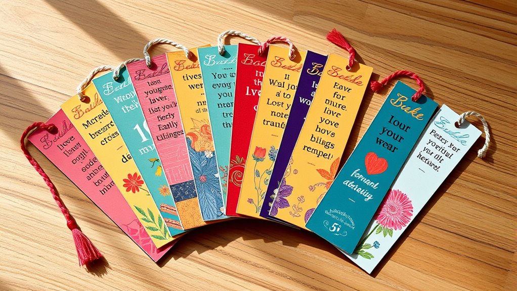 inspirational number quote bookmarks