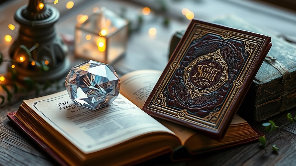 matching crystals and books