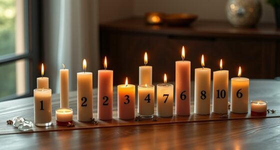 number themed candle collection