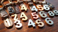 personalized number keychain collection