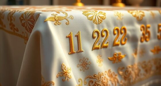 spiritual altar cloths with angel symbols