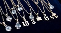 top crystal number necklace sets