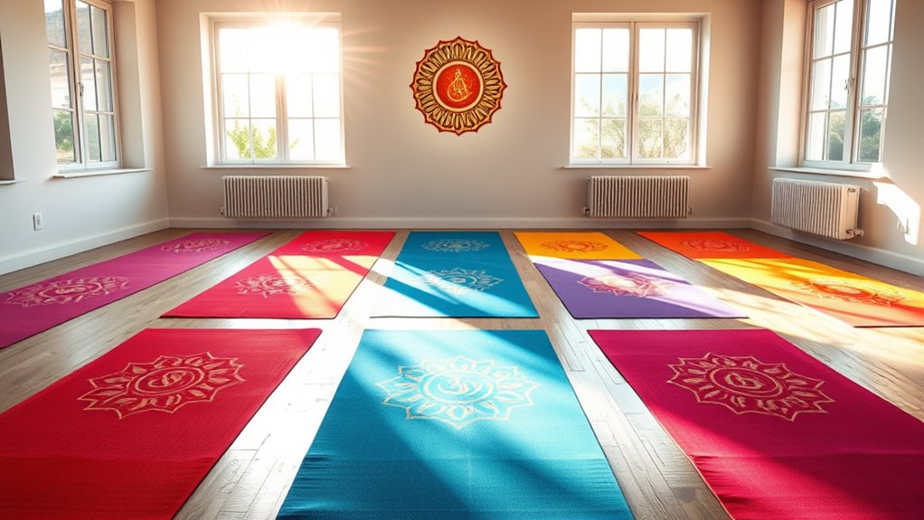 yoga mats with chakra designs