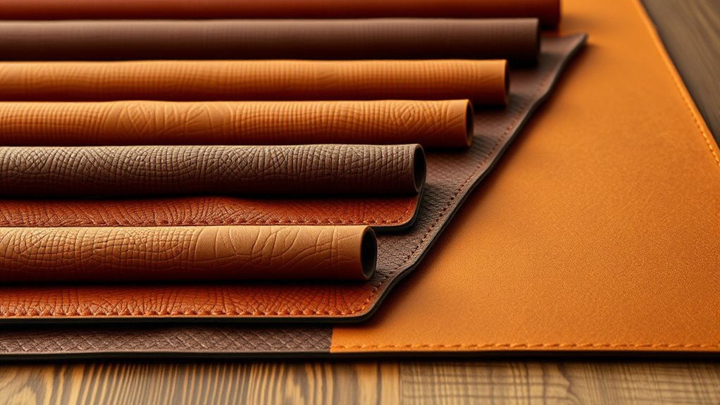 elegant durable leather mats