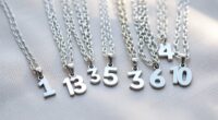 top number sign necklace options