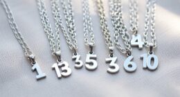 top number sign necklace options