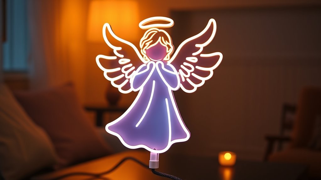 adjustable angel neon sign