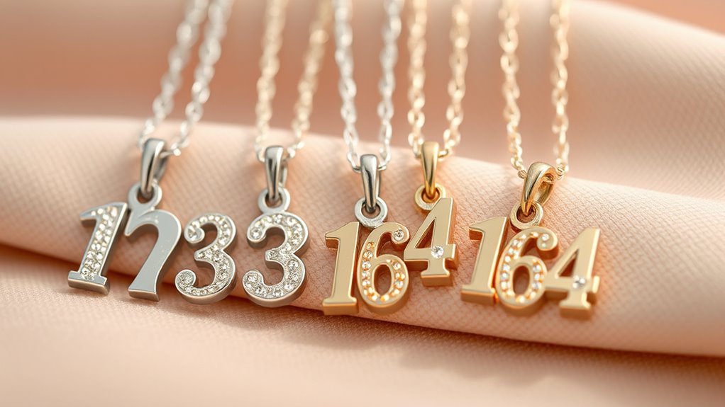 angel number necklace collection