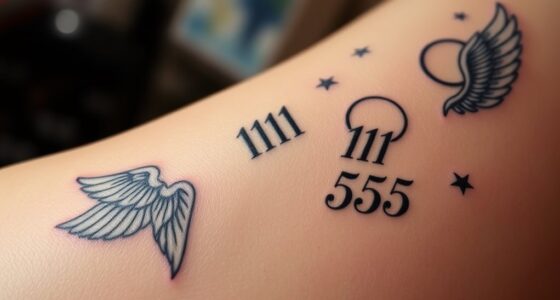 angel number tattoo inspirations