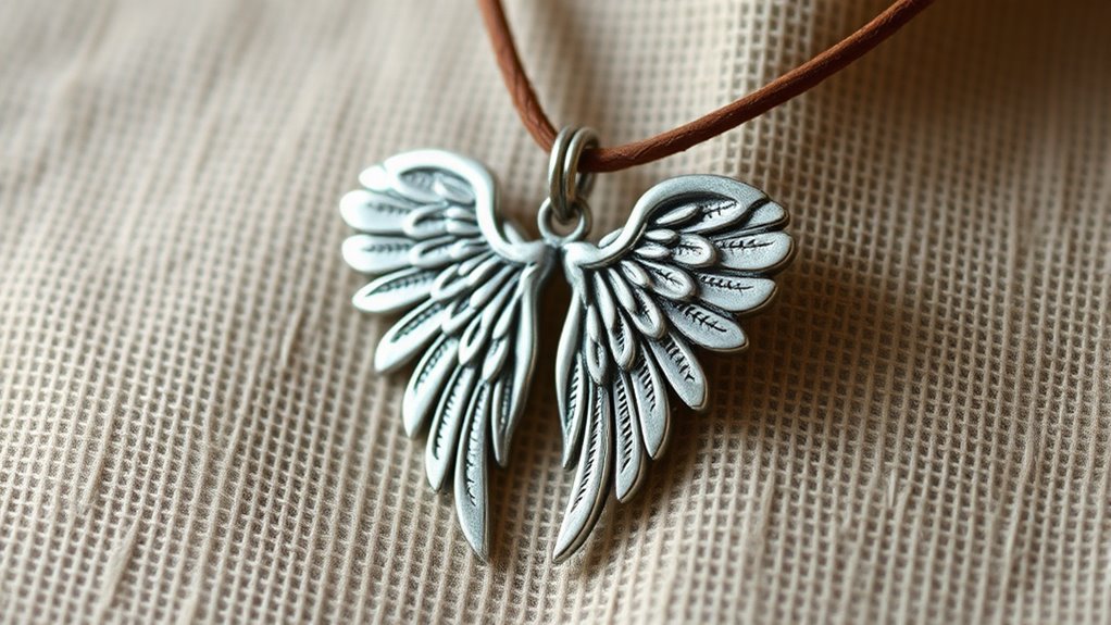 boho angel wings necklace