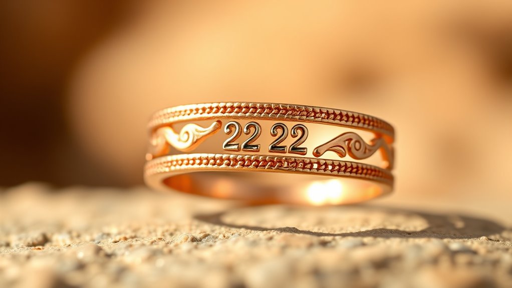 boho rose gold numerals