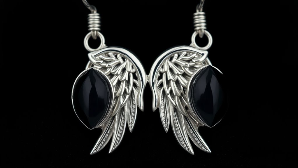 bold black onyx earrings