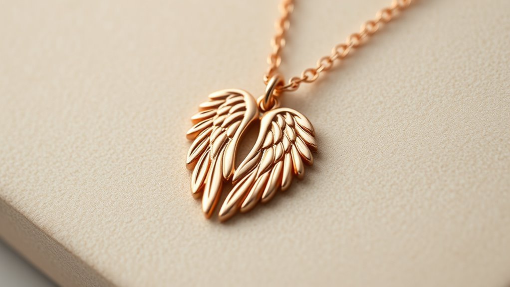 delicate rose gold angel