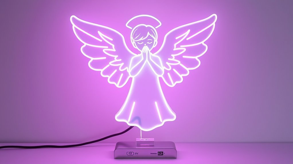 elegant angel neon decor