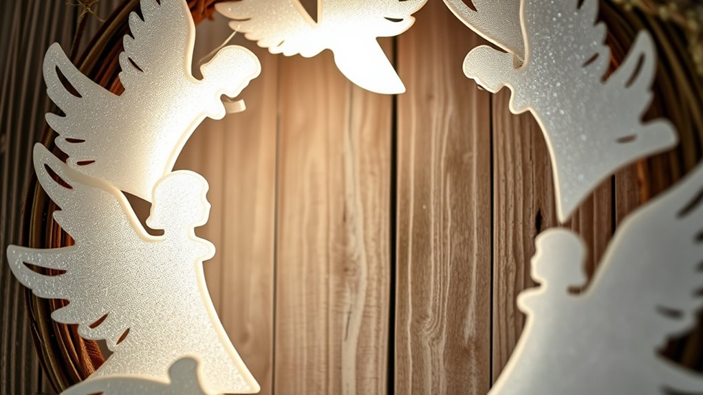 elegant angel wreath accents