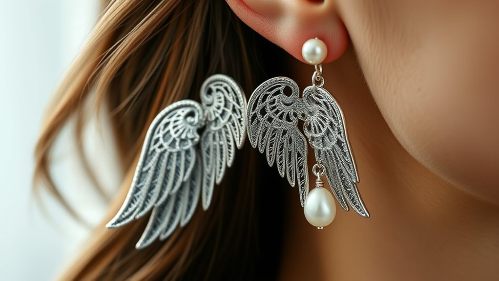 elegant layered pearl earrings