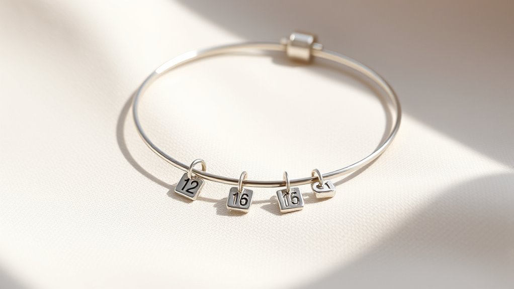 elegant minimalist silver charms