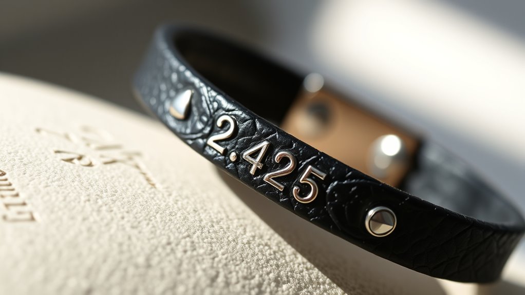engraved angel number bracelets