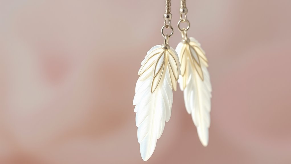 feathered angel wing earrings