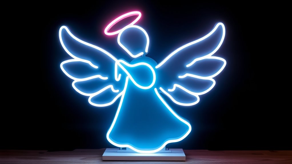 personalized angel neon decor