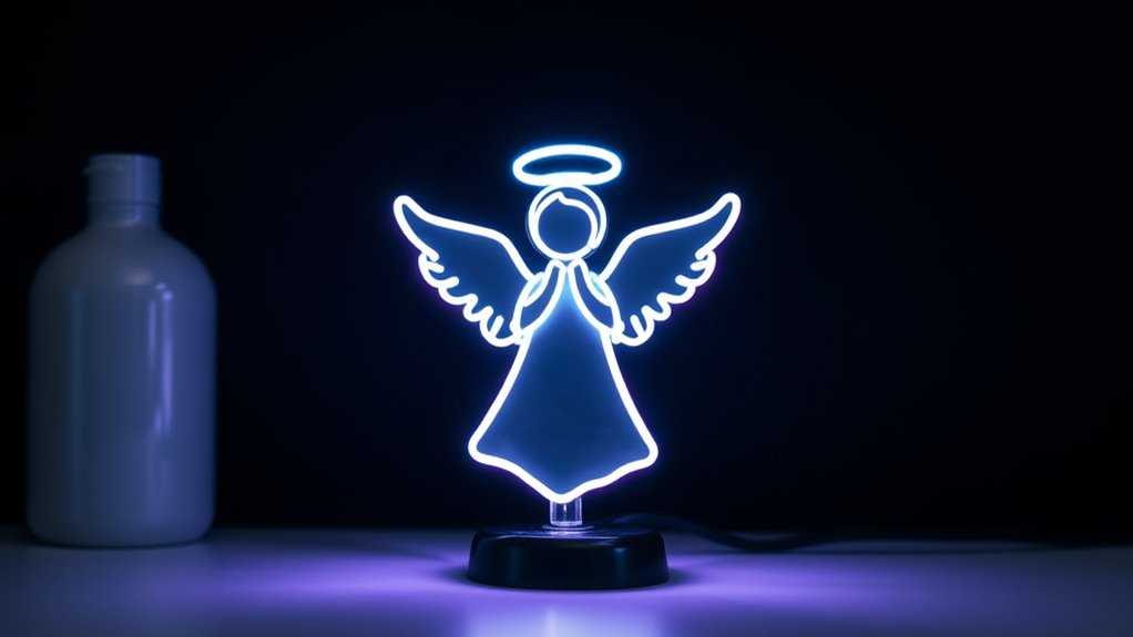portable angel neon light