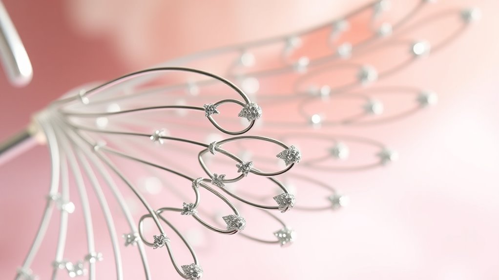 sparkling elegant wire wings