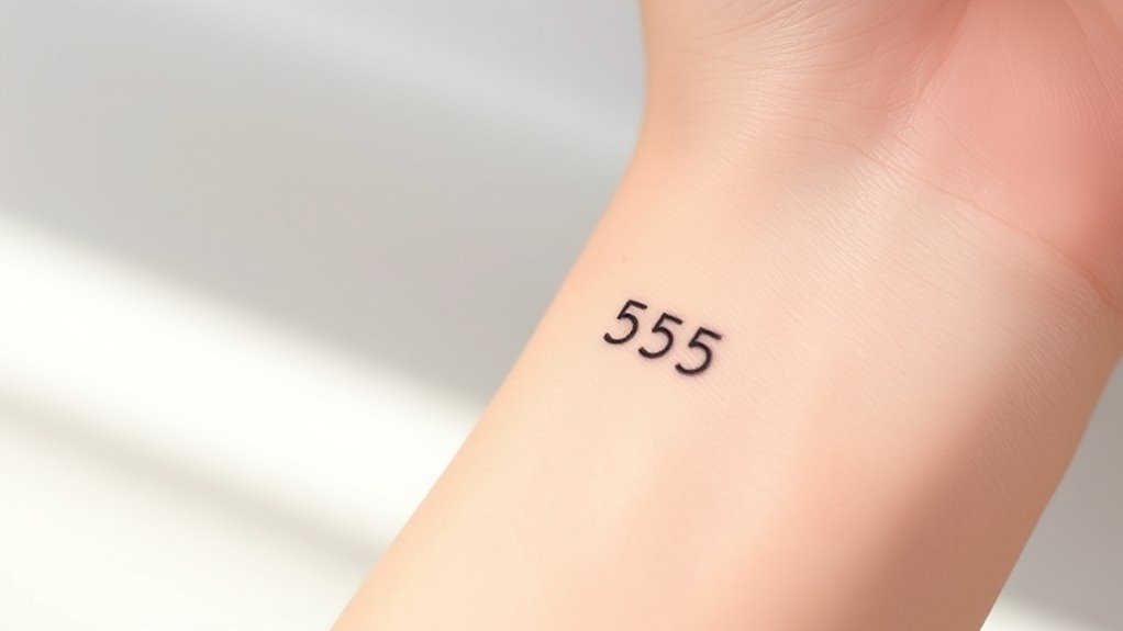 subtle elegant numerology tattoos