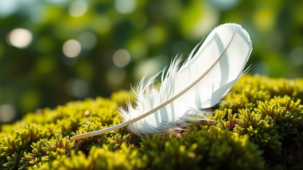 white feathers symbolize divine connection