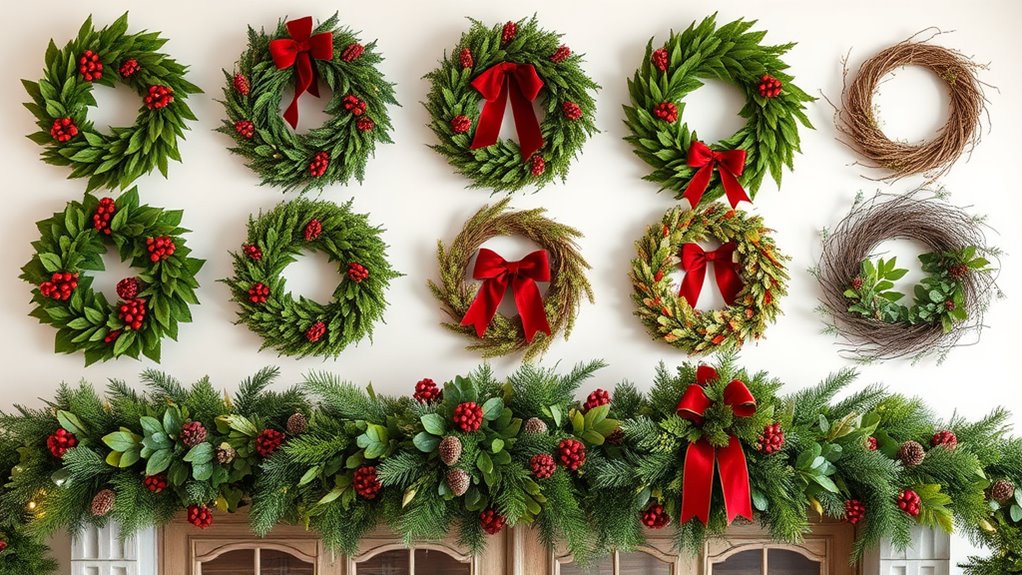 festive mantel decor sets