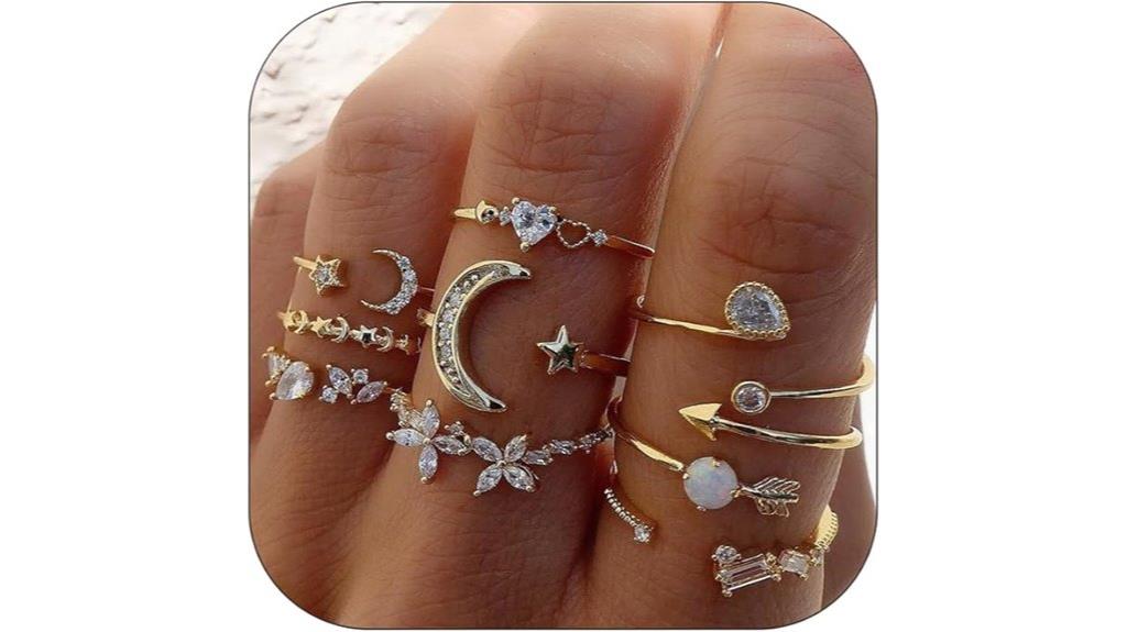 gold stacking rings