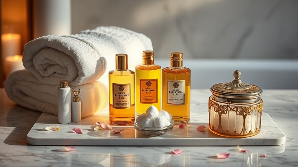 luxury bath oil sets