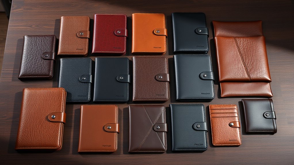 luxury leather passport sets