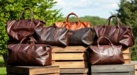 luxury leather weekend bags