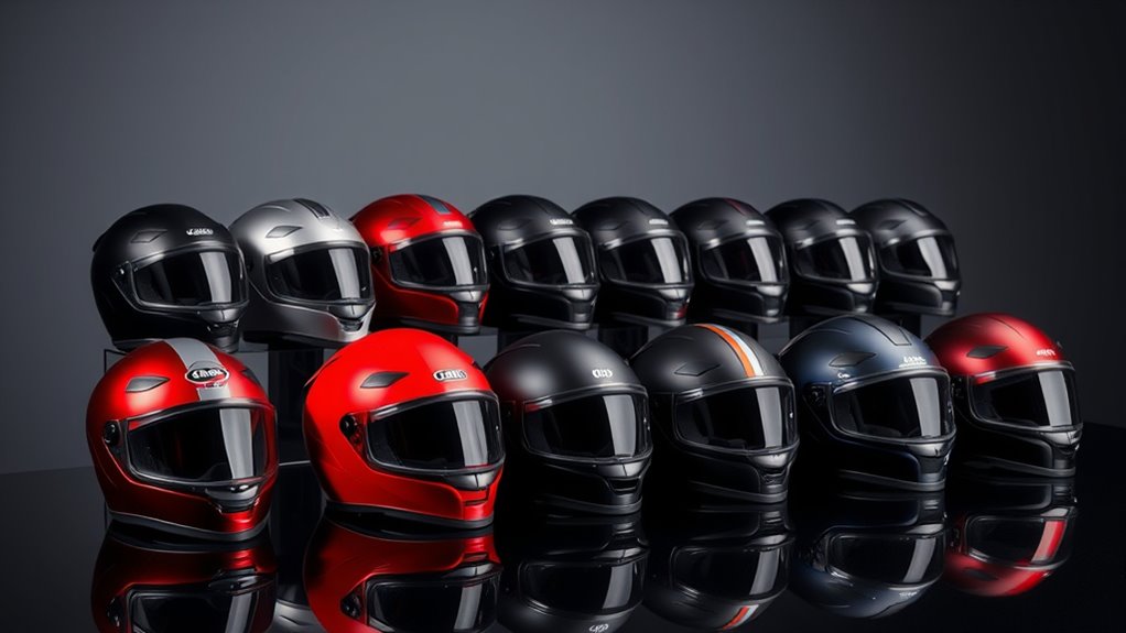 luxury motorcycle helmet selection