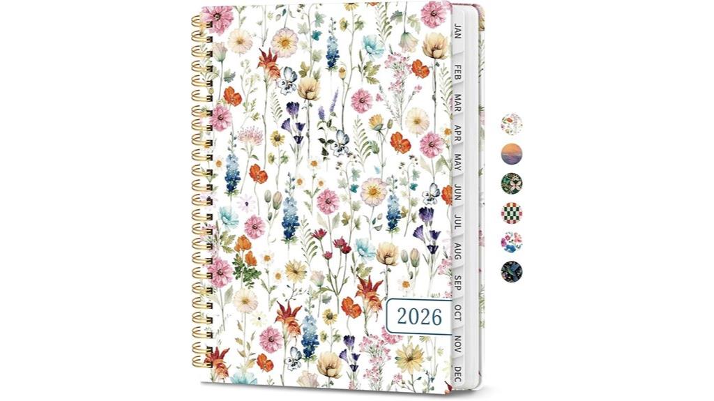 planner with tabs pocket