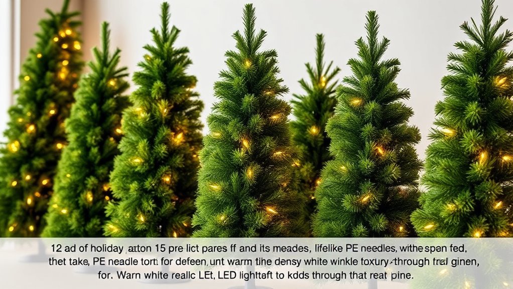 realistic pre lit christmas trees