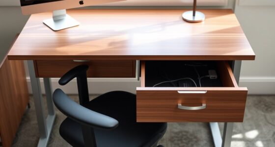 stylish adjustable desks with storage