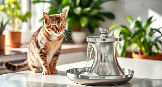 top stainless steel cat fountains
