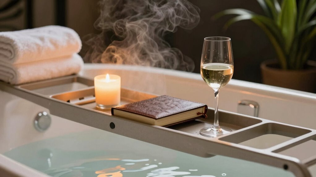 bathtub caddies for relaxation