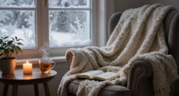 cozy winter meditation space