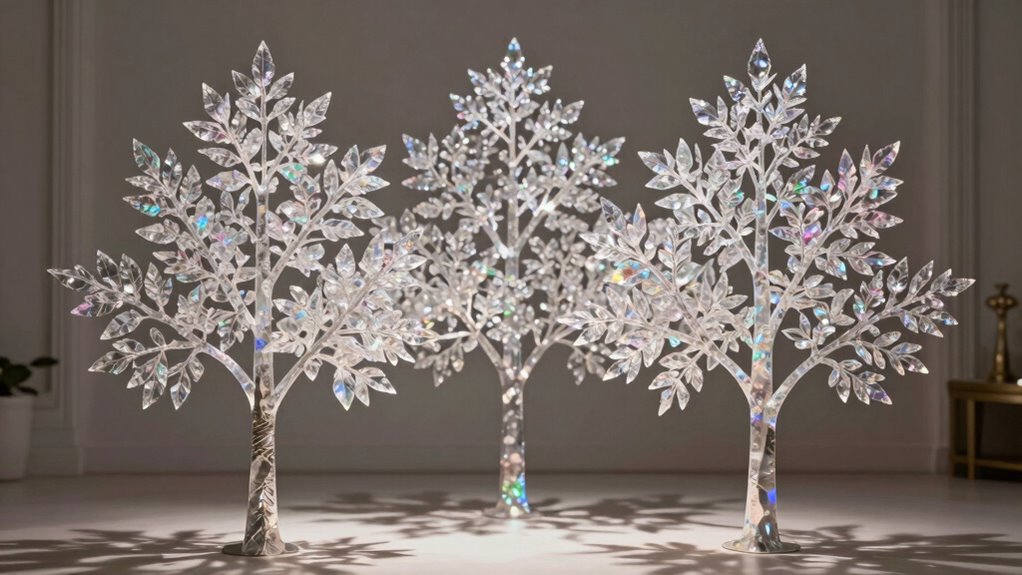 crystal trees abundant decor