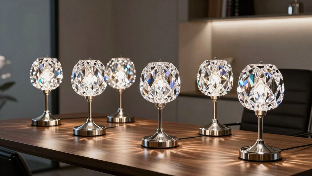 elegant crystal desk lamps