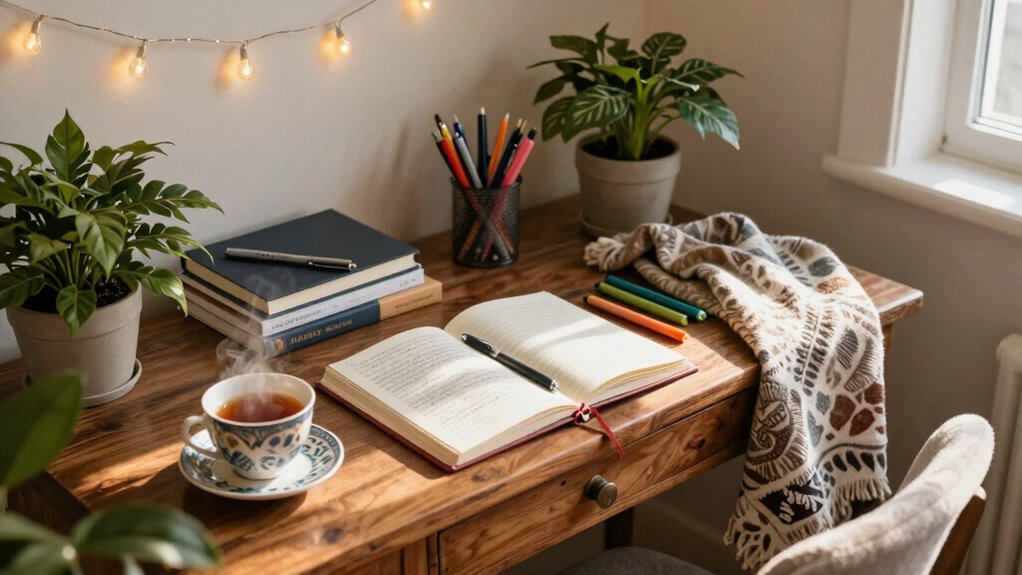 inspiring journaling space creation